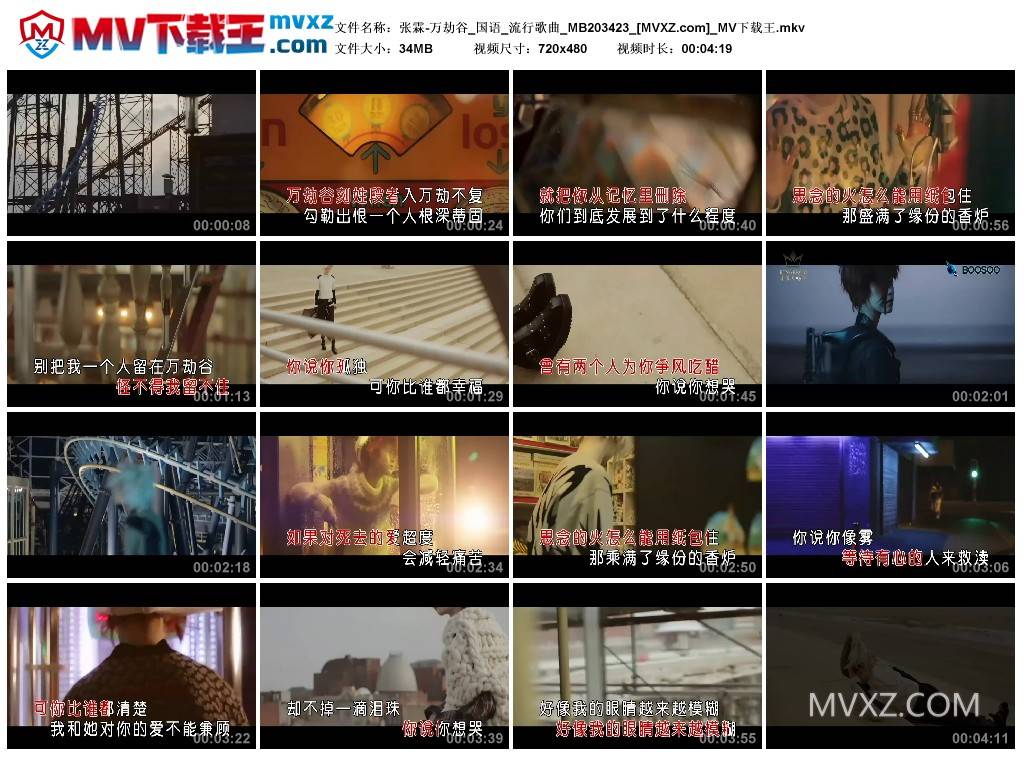 张霖-万劫谷_国语_流行歌曲_MB203423